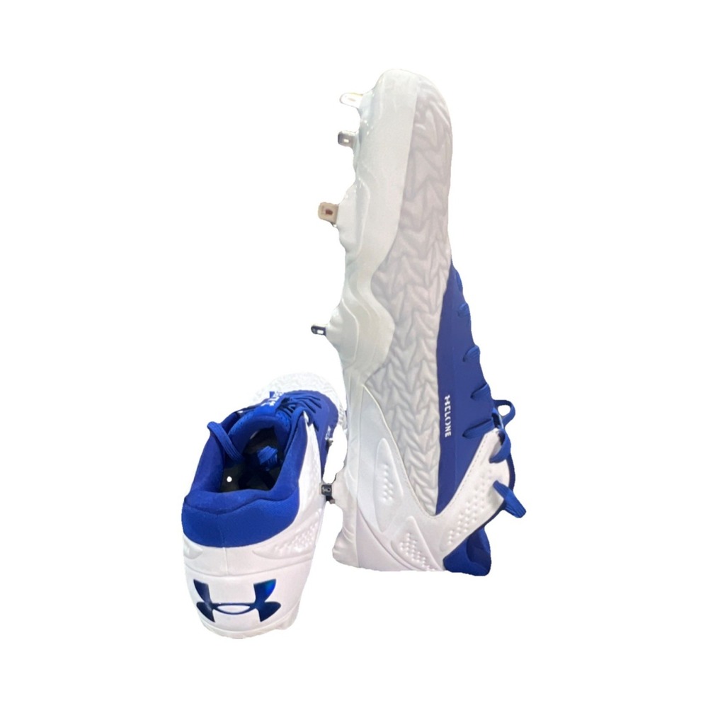 10N11/ Under Armour Blue White Baseball Cleats US‎ Size 12.5 Medium Width D M